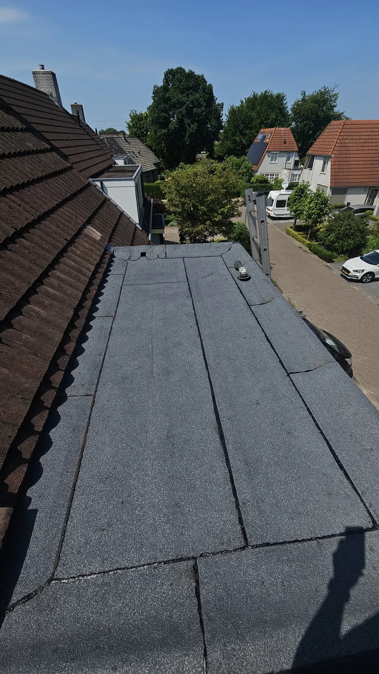 Gerenoveerd dakkapeldak met bitumineuze dakbedekking in Ermelo